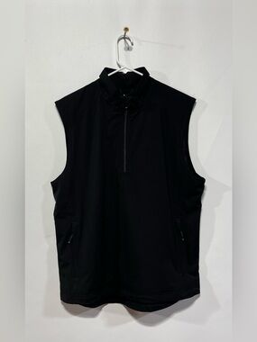Cutter & Buck WeatherTec Black Quarter Zip Performance Vest Size Small NWT